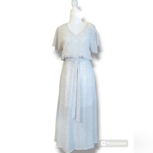 Black and White Polka-Dot Faux Wrap Dress Sienna Sky Maxi Dress Size Sma…